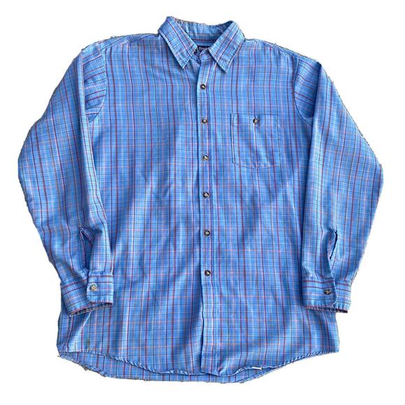VTG 90s Par Four Sportswear Shirt Men's Size Large Tall Long Sleeve Button Down - Picture 1 of 8